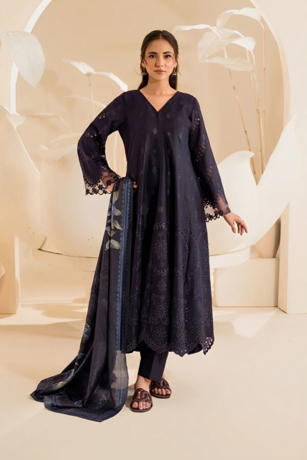Lebaas’e Saajee Unstitched Heavy Embroidered cutwork Dress (3 piece)